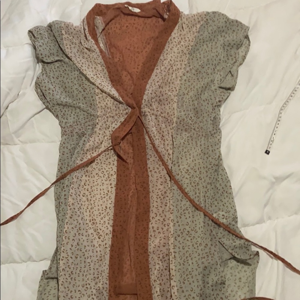 Sheer cheetah cardigan